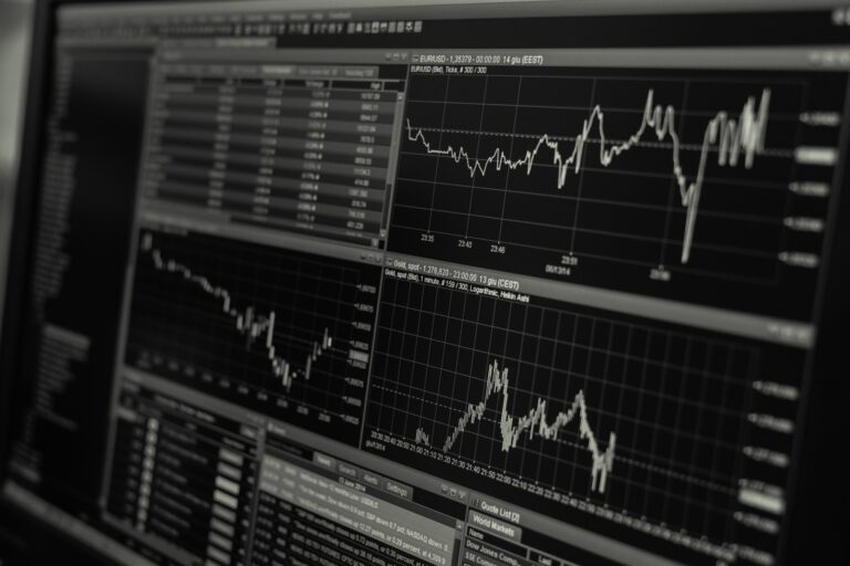 Stock market charts illustration