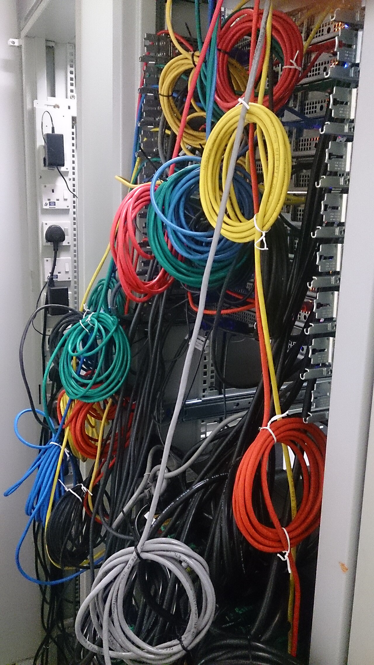 Network cables in server room