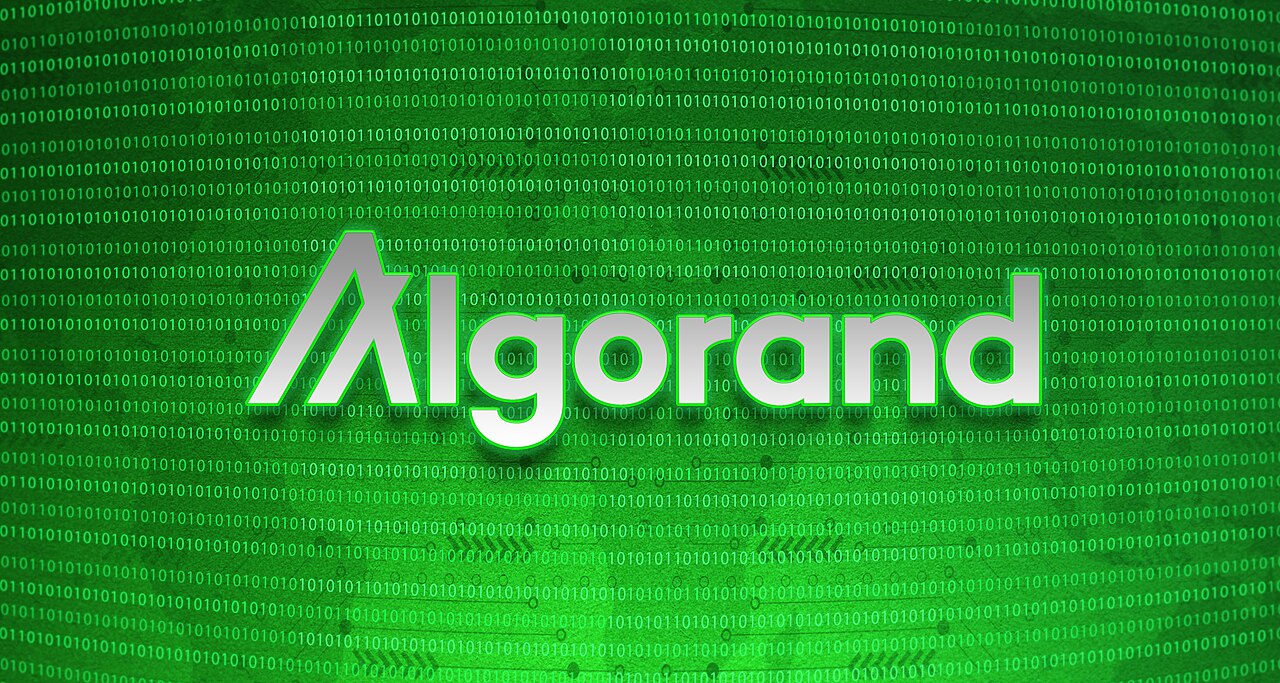 Algorand ALGO cryptocurrency 4K HD wallpaper and banner illustration
