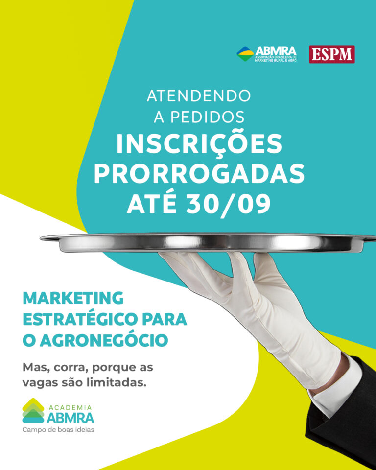 Inscrições para o curso de Marketing Estratégico para o Agronegócio foram prorrogadas até 30 de setembro