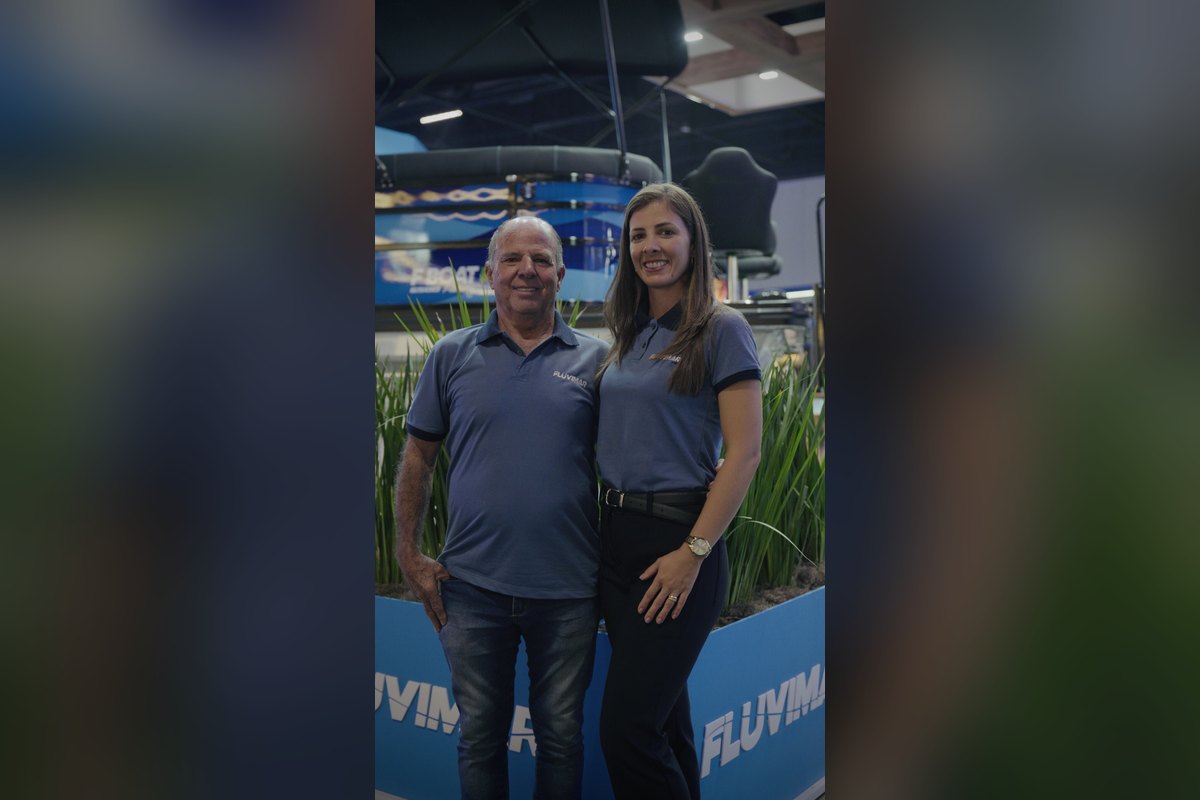 Jorge Oliveira, fundador da Fluvimar, com Raquel Oliveira